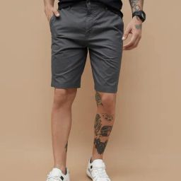 Fame Forever By Lifestyle Grey Regular Fit Shorts-image-12