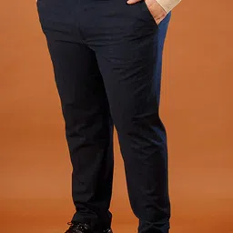 Muffynn Men Checked Relaxed Straight Leg Straight Fit Chinos Trousers-picture-21
