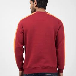 Numero Uno Maroon Regular Fit Colour Block Sweatshirt image 2