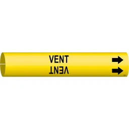 BRADY Pipe Marker Vent Yellow & Black for 1-1/2 to 2-3/8 inch Outer Diameter Pipe, 5GXY1-image-38