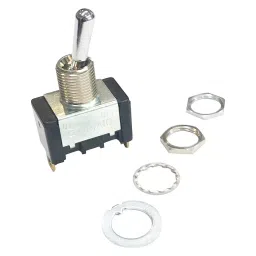 NIDEC COMPONENTS TOGGLE SW, SPST, 15A, 125V, PANEL, ET115C12-Z-15