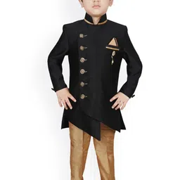 SG YUVRAJ Boys Long Sleeves Multi Slit Sherwani Set-22