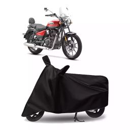Auto Pearl Bike Cover for Royal Enfield Meteor 350 (Black)-13