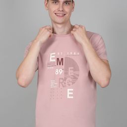 Cantabil Men Typography Printed Round Neck Cotton T-shirt-image-6