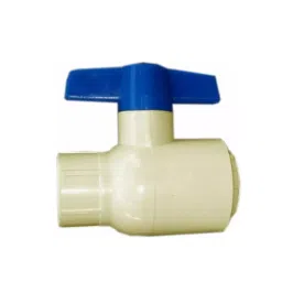 Topland 2.54 cm CPVC Plain Ball Valve Short Handle, 377TS102-38