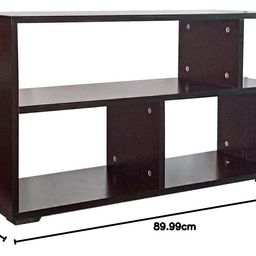 aaroora Gaya-H3 Engineered Wood TV Table Entertainment Unit Display Storage Cabinet Rack with Decor 3 Shelf (Wenge Finish) image 2