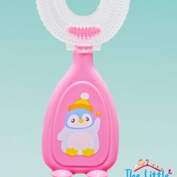 The Little Lookers Soft Sillicone U-Shaped Head 360° Toothbrush - Pink (Print May Vary)-30
