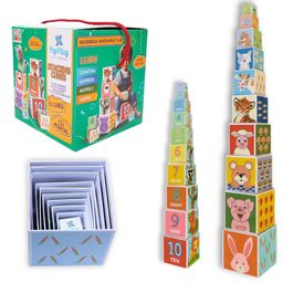 PepPlay Stacking And Nesting Cubes Multicolor - 10 Pieces-12