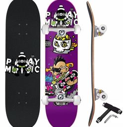 Jaspo Play Music Canadian Maple 7 Layer Skateboard  Multicolor-image-65