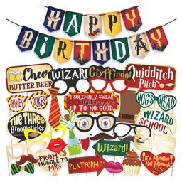 Wobbox Happy Birthday Props Happy Birthday Banner Harry Potter Theme Decoration Items Multi Color -Pack Of 30-image-64