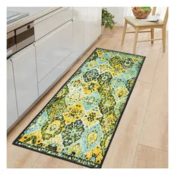 Kuber Industries Bedside Runner  Microfiber Carpet for Bedroom  Anti Skid Runner For Hall  Comfortable Persian Texture Runner Home Décor  5x2 Feet  Multicolor-picture-37
