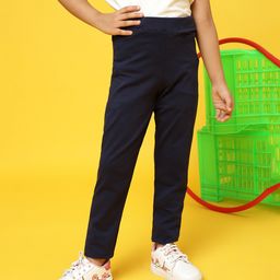 Tales & Stories Cotton Solid Leggings - Navy Blue-image-92
