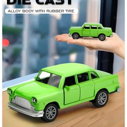 Fiddlerz Die-Cast Metal Car for Kids Pull-Back Action 1:32 Scale Model Realistic Jeep Toy Vehicle with Openable Doors for Girls and Boys-Green-5