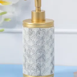 Voncasa Polyresin Soap Dispenser with Golden Pump - 375 ml-picture-28