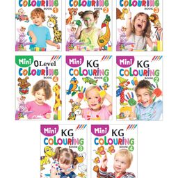 Mini Colouring Books, 0 Level, KG, Set of 8 Books - English-4