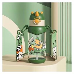 SANJARY Neck Carry Water Bottle 660ml Sipper Cute Cartoon Print Bottle for Kids Color Design May vary-image-33