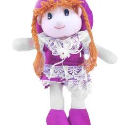 Tickles Beautiful Smiling Soft Doll Stuffed Plush Toy For Kids Girls Birthday Gift (Color: Purple;Size: 32 cm)-picture-47