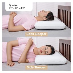 MYARMOR Orthopedic Memory Foam Queen Pillow - White image 2