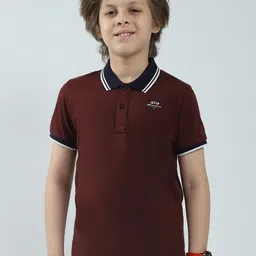 Monte Carlo Boys Polo Collar Pure Cotton T-shirt-image-93