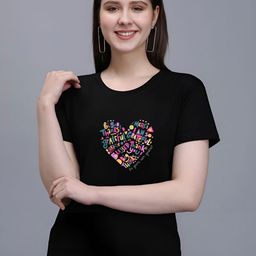 Moda Rapido Women Typography Printed Round Neck Cotton T-shirt-picture-9