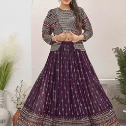 ODD BY chansi TRENDZ Embroidered Ready to Wear Lehenga & Blouse With Jacket-picture-16