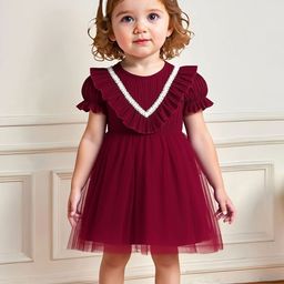 BAESD Net A-Line Dress-16
