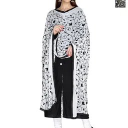 Kemza Pack Of 2 Floral Embroidered Chiffon Dupatta With Phulkari-picture-32