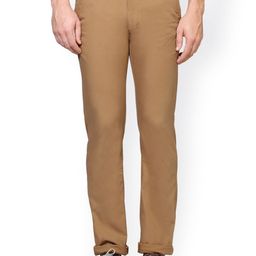 Peter England Men Khaki Skinny Fit Solid Chinos-image-61