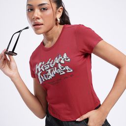 glitchez Word Play Typography Printed T-shirt-image-94