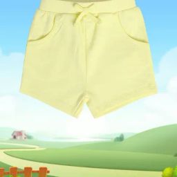 MINIKLUB Kids Yellow Solid Shorts-image-37