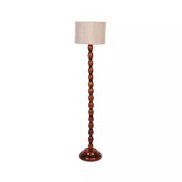 Tucasa NTU-269 B-22 Floor Lamp with Wood Base (Beige)-image-44