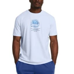Under Armour Blue Regular Fit Printed Sports T-Shirt-image-96