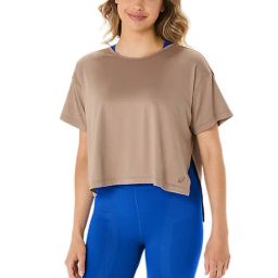 Asics Women's Taupe Grey Flex Stretch Short Sleeve Top-picture-15