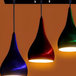 GAUVIK Blue & Red Aluminium Ceiling Lamp-image-17