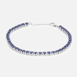 Deep Blue Bling Silver Bracelet for Womens 925 Silver-40