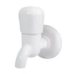 SUPREME Elegant Series Bib Tap without Flange Quarter Turn Plastic, Texla White-image-86