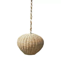 HM Services Bamboo Cane Hanging Lamp Shade Brown Piece Brown 2 Bamboo-image-31