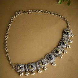 Fabindia Metal Choker Necklace-image-87