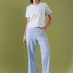 SELVIA White & Blue Printed Co-Ord Set-image-16