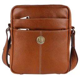 HiLEDER 100% Pure Genuine Leather Utility 7 inch Travel Office Ipad Tab Bag, Tan-image-43