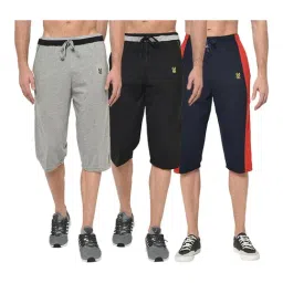 Vimal Jonney Multicolor Cotton Capris - Pack of 3-image-20