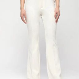 MADAME Off White Regular Fit Mid Rise Trousers-picture-20