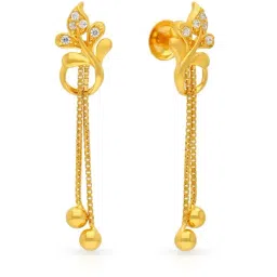 Malabar Gold and Diamonds 22k Yellow Gold Leaf Earrings for Women-image-67