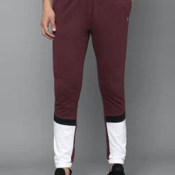 Allen Solly Maroon Cotton Regular Fit Self Pattern Joggers-image-42