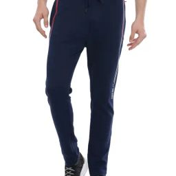 Proline Navy Slim Fit Printed Track Pants-image-6