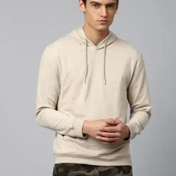 Dennis Lingo Stone Beige Regular Fit Hooded Sweatshirts-37