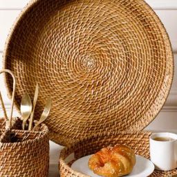 INV Home Brown Halo Rattan Tray (Large)-image-17