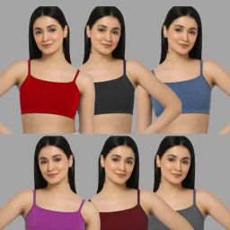 AROUSY Red & Black Cotton Beginner's Bras - Pack Of 6-picture-38