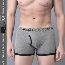 Dollar Bigboss Assorted Cotton Regular Fit Trunks - Pack Of 3-picture-13