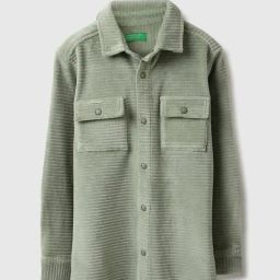 United Colors of Benetton Boys Green Cotton Blend Textured Shirt-image-29